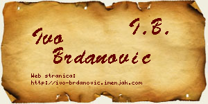 Ivo Brdanović vizit kartica